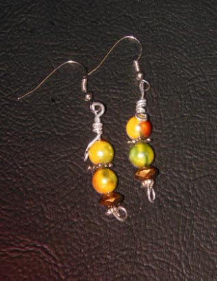 Green & Yellow Earrings