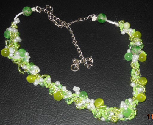 Emerald and Pearl Necklace